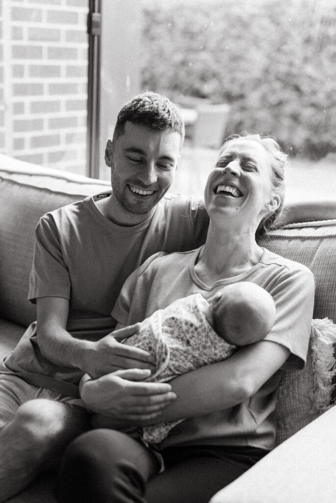 black and white film in a newborn photography session in barwon heads